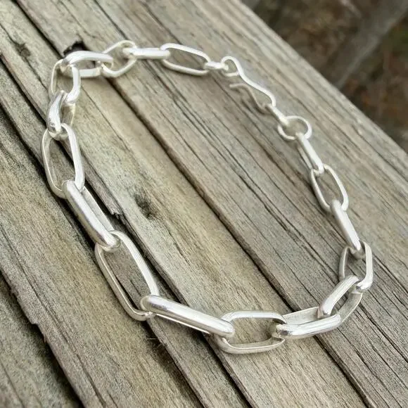 Native Handmade Chain, Sterling Silver-adj. to 9”- Sally Shurley - Picture 1 of 6